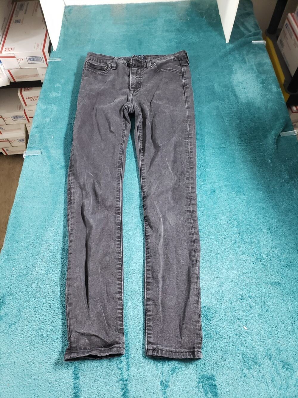 J.Crew Jeans Size 26 Women Black Pants Stretch Denim High Rise Skinny Ankle